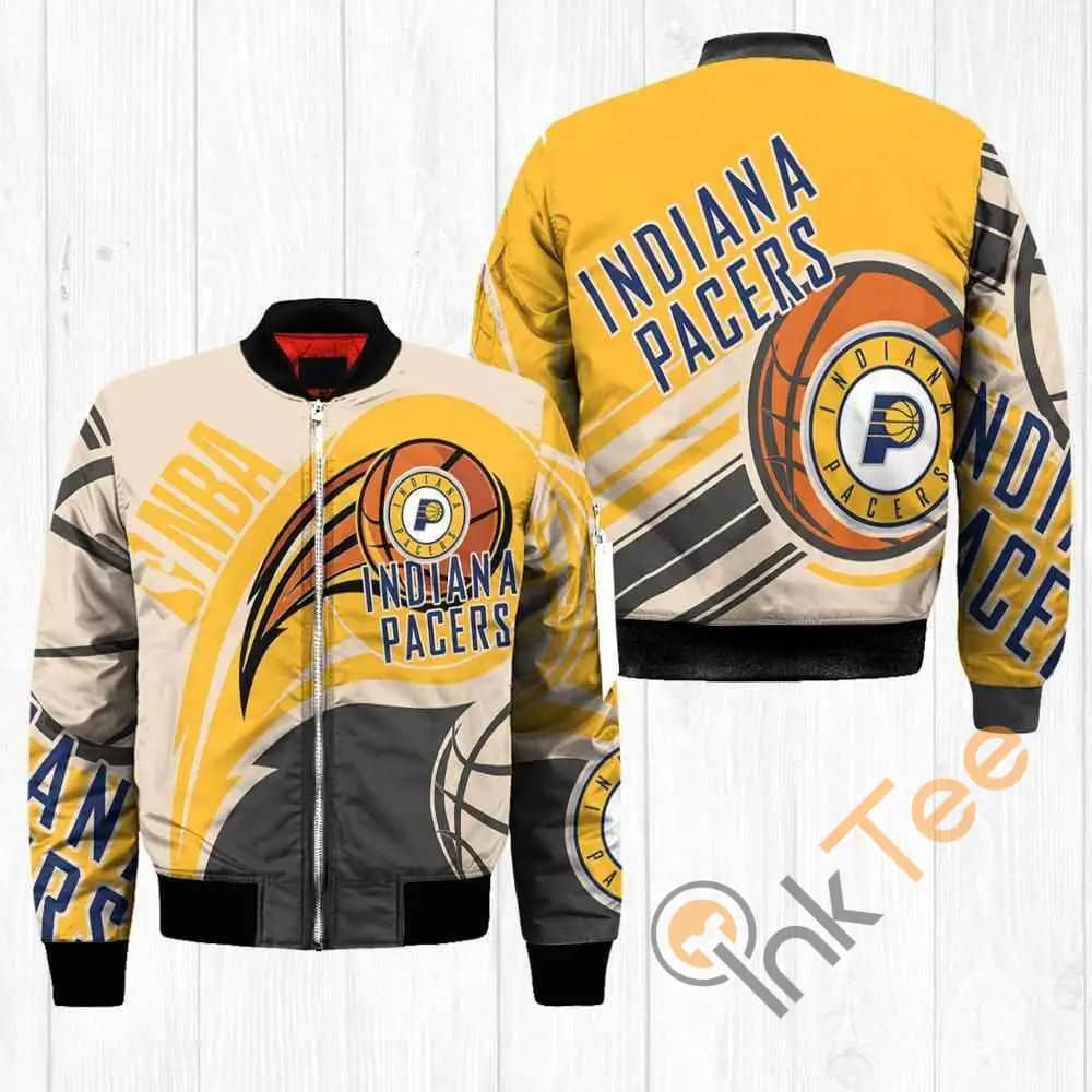 Indiana Pacers NBA Balls  Apparel Best Christmas Gift For Fans Bomber Jacket