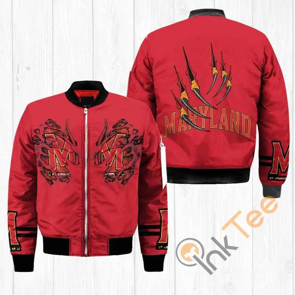 Maryland Terrapins NCAA Claws  Apparel Best Christmas Gift For Fans Bomber Jacket