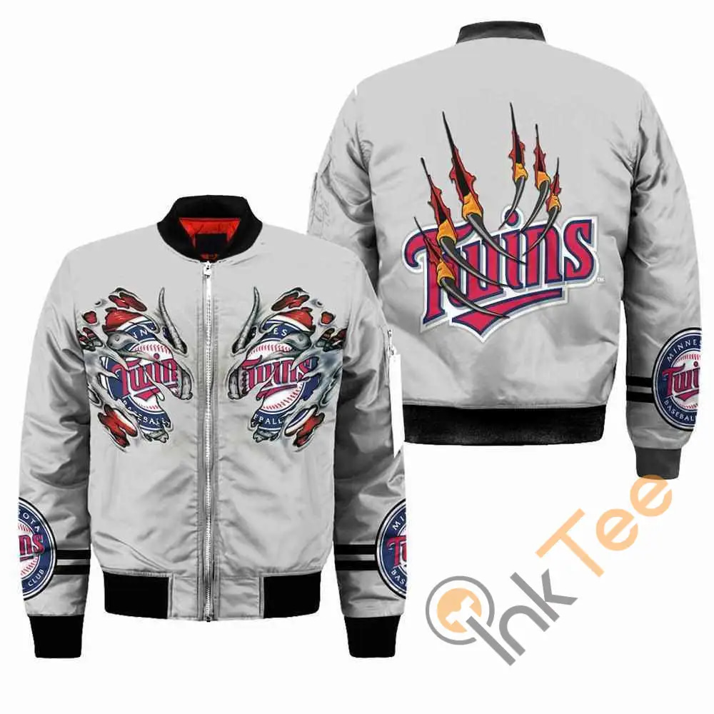 Minnesota Twins MLB Claws  Apparel Best Christmas Gift For Fans Bomber Jacket