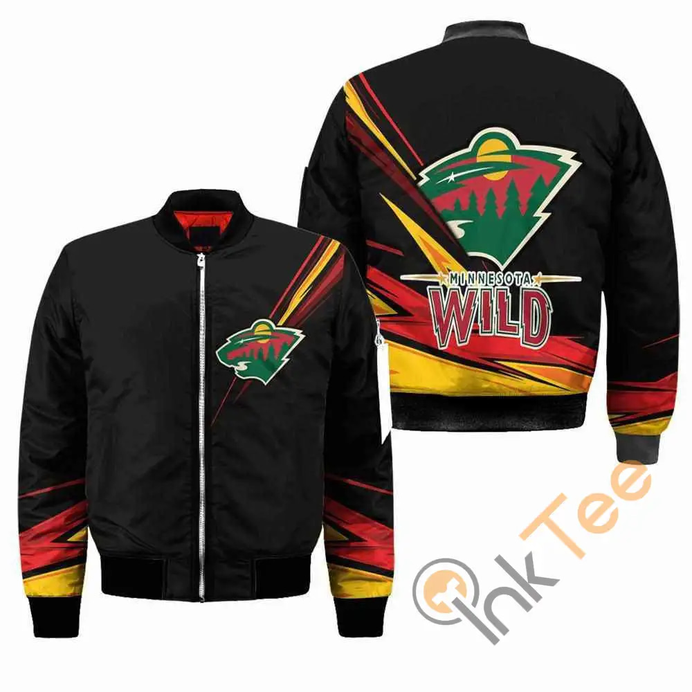 Minnesota Wild NHL Black  Apparel Best Christmas Gift For Fans Bomber Jacket