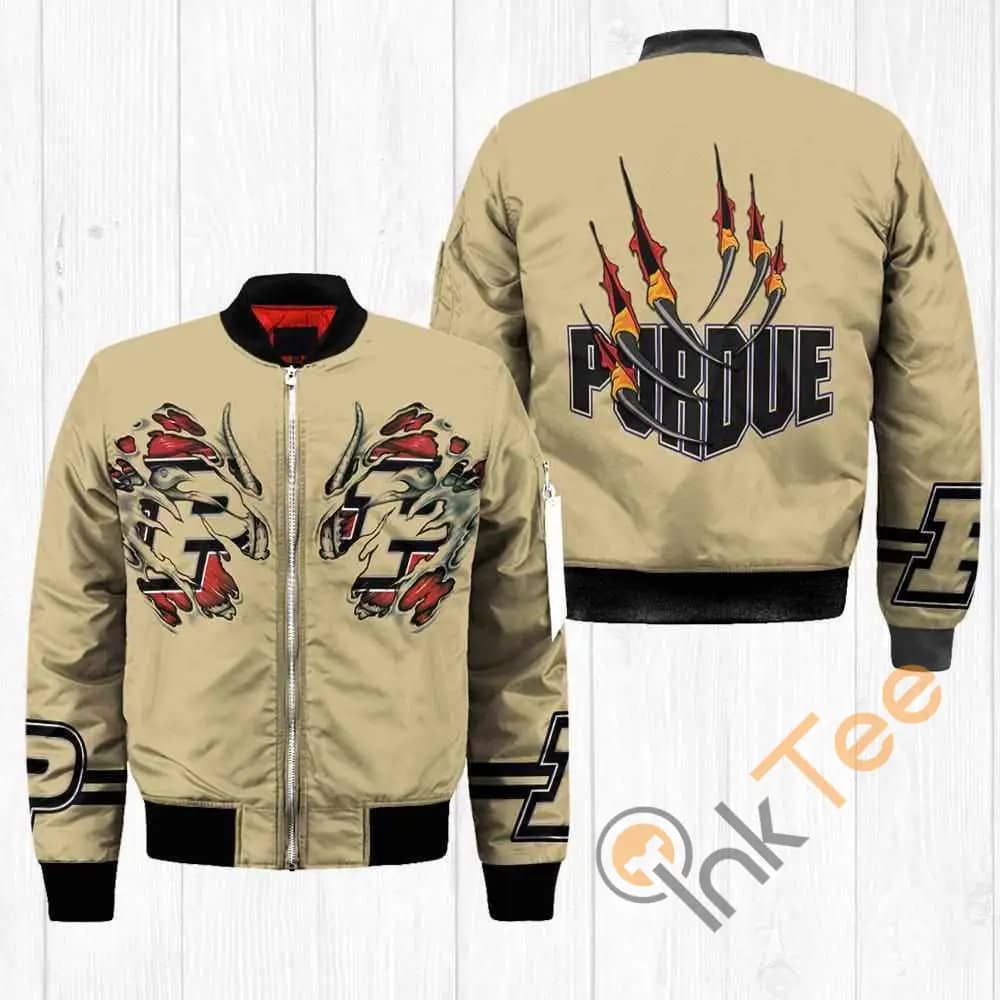 Purdue Boilermakers NCAA Claws  Apparel Best Christmas Gift For Fans Bomber Jacket