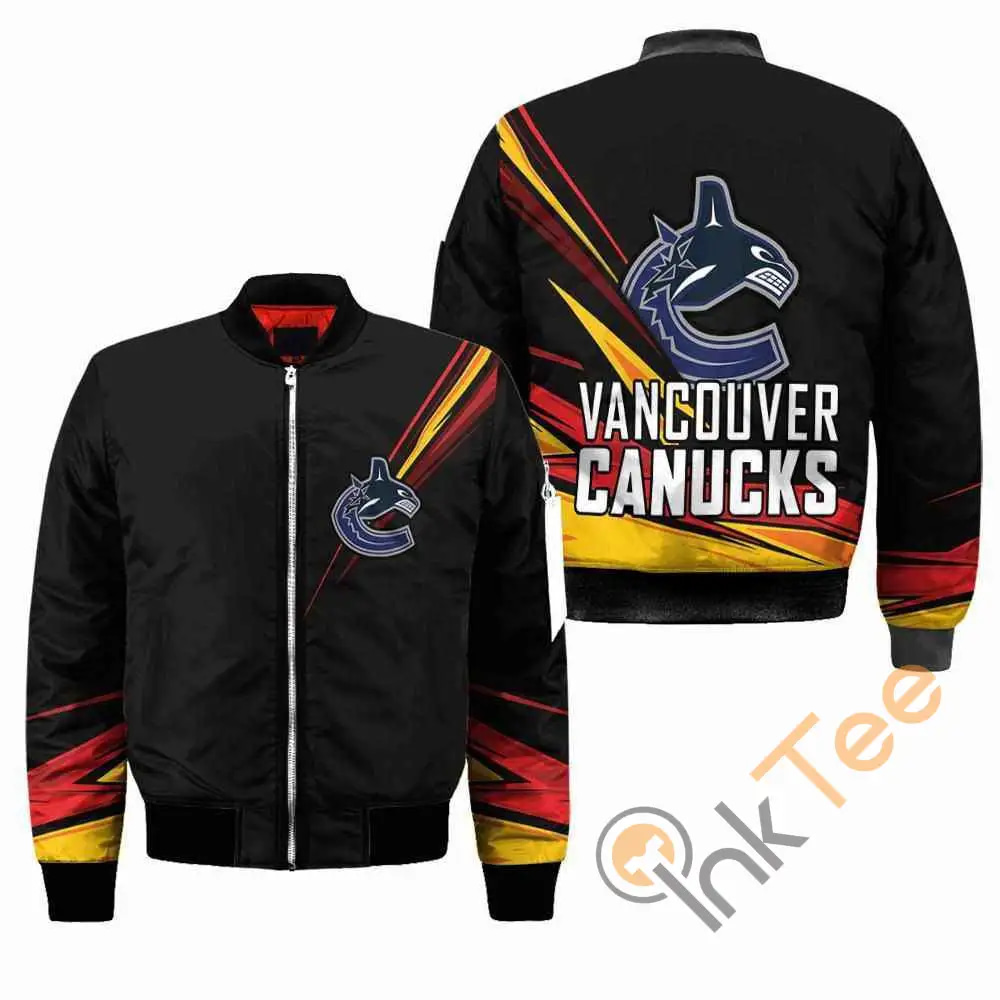 Vancouver Canucks Nhl Black  Apparel Best Christmas Gift For Fans Bomber Jacket
