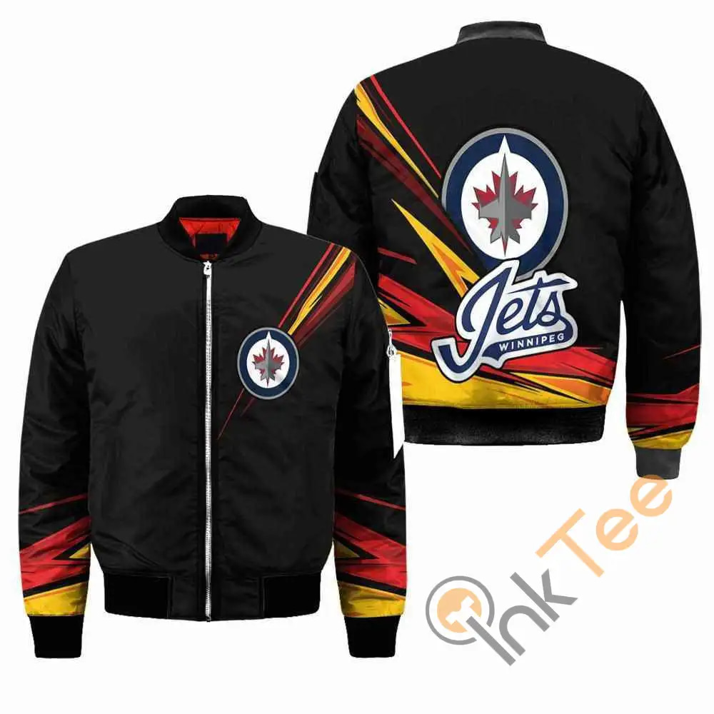 Winnipeg Jets NHL Black  Apparel Best Christmas Gift For Fans Bomber Jacket