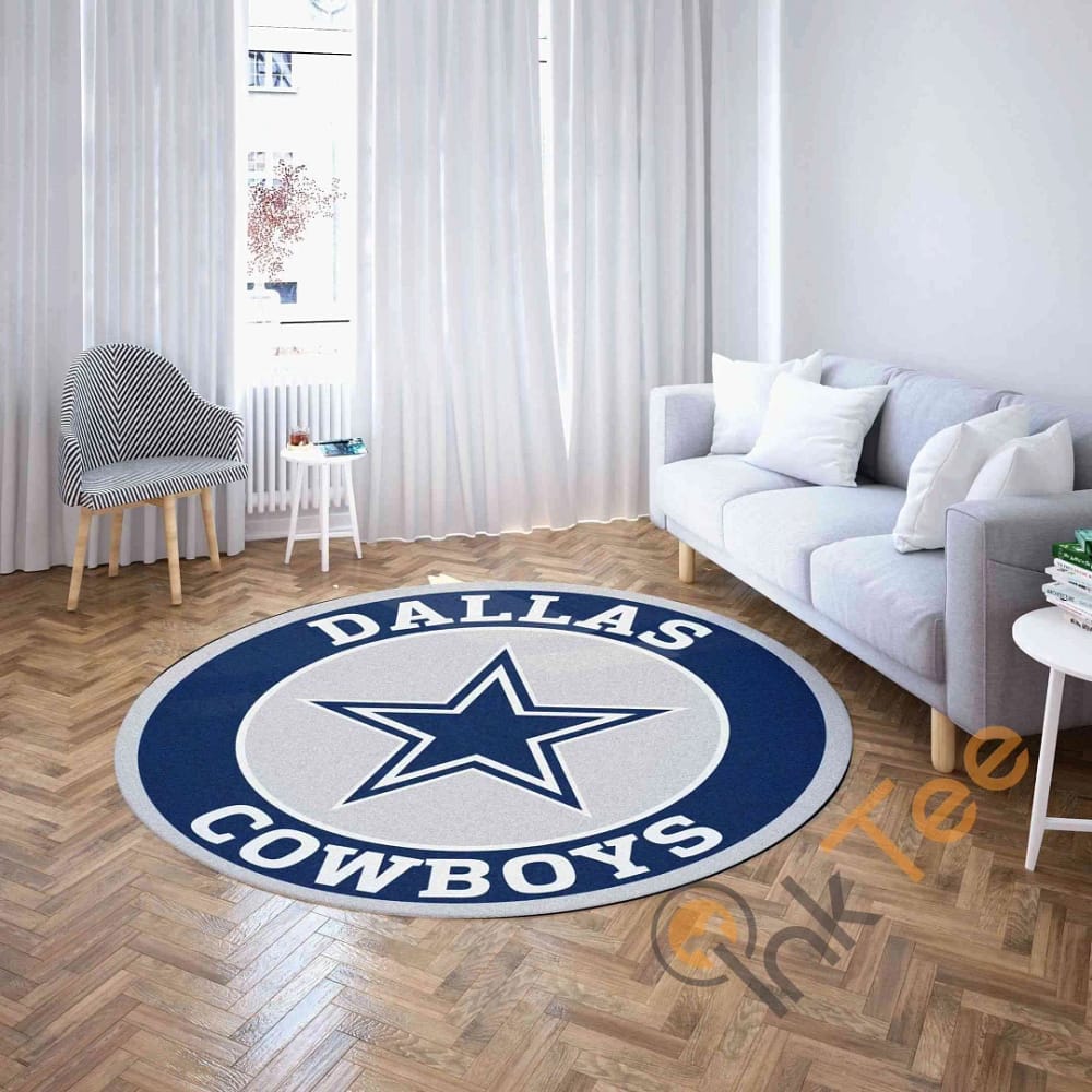 Dallas Cowboys Round Carpet Nfl Football Amazon Best Seller Sku 171 Rug