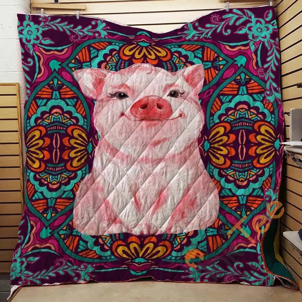 Farm Pig Life  Blanket TH1707 Quilt