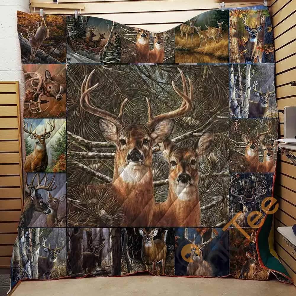 Hunting Deer Animals  Blanket TH1707 Quilt