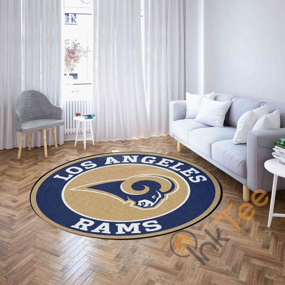 Los Angeles Rams Round Carpet  Nfl Football Amazon Best Seller Sku 2460 Rug