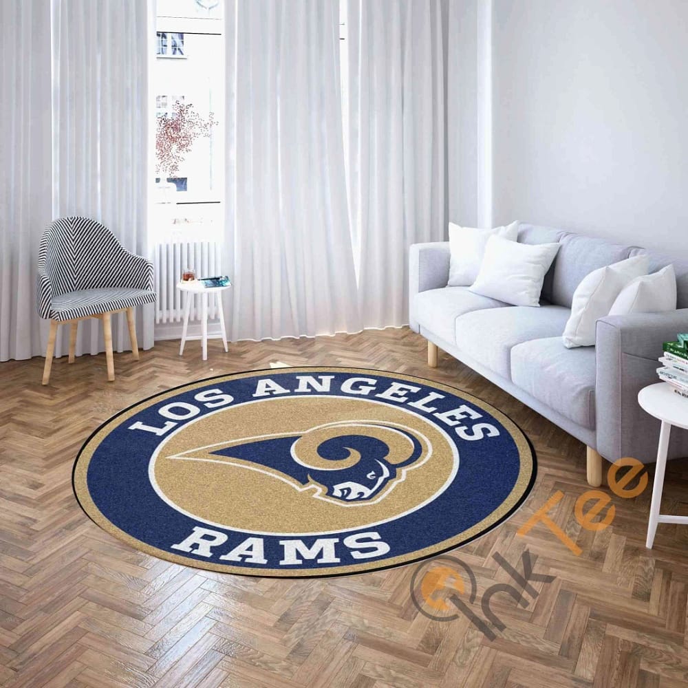 Los Angeles Rams Round Carpet  Nfl Football Amazon Best Seller Sku 301 Rug