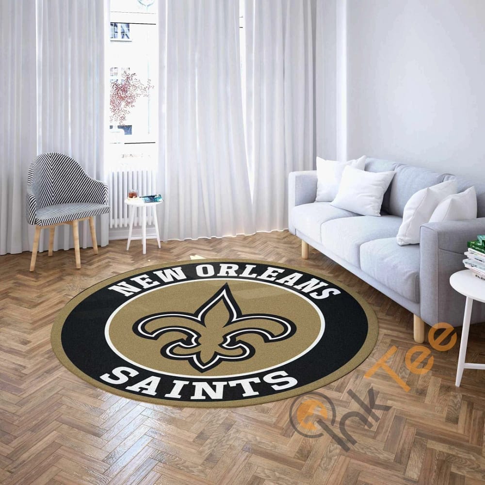 New Orleans Saints Round Carpet  Nfl Football Amazon Best Seller Sku 2680 Rug