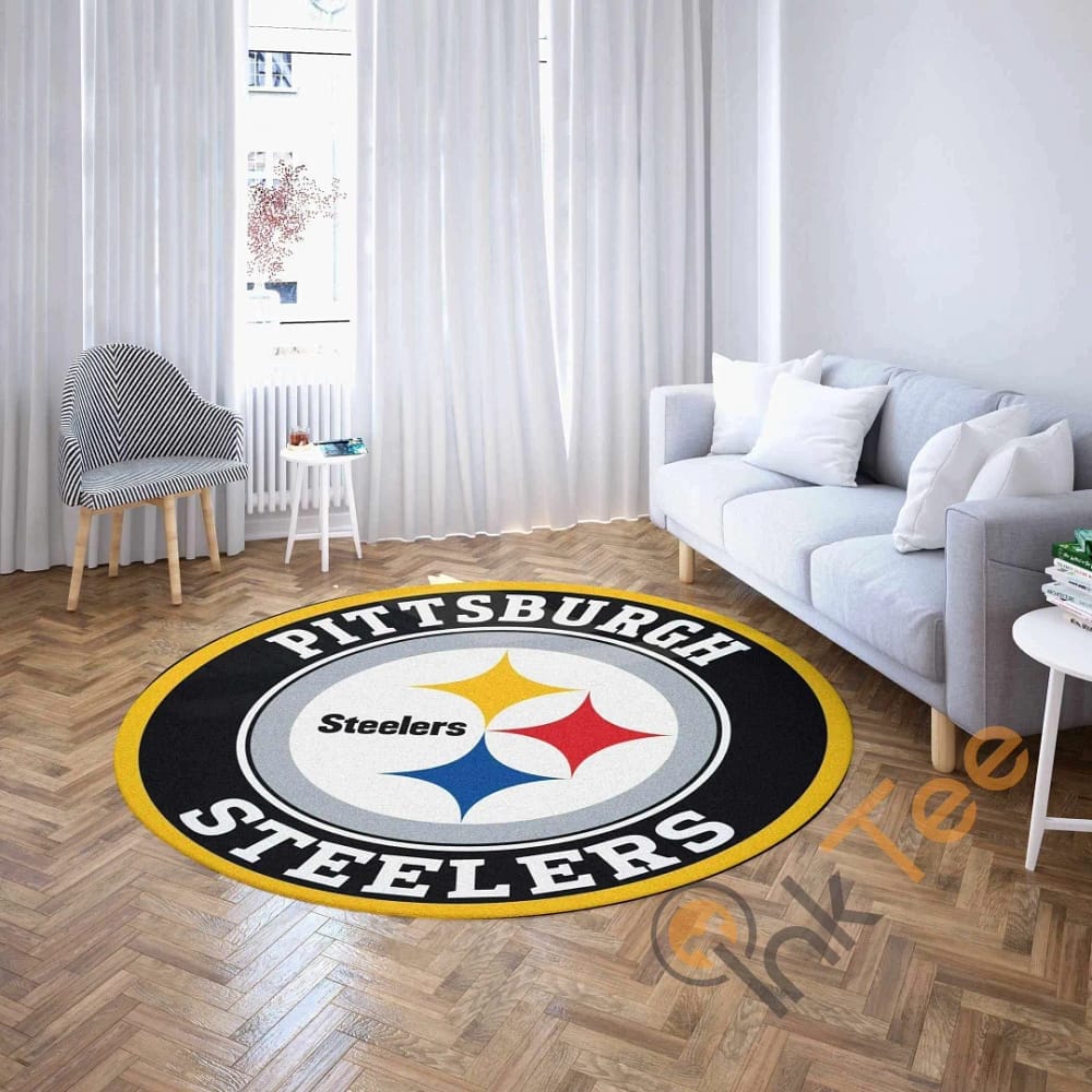 Pittsburgh Steelers Round Carpet Nfl Football Amazon Best Seller Sku 427 Rug