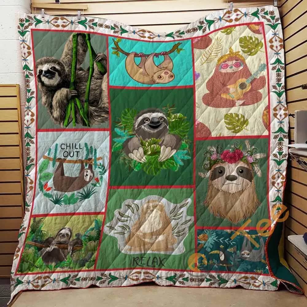 Sloth Funny  Blanket TH1707 Quilt