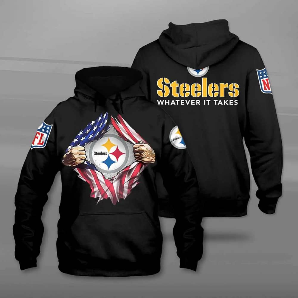 Sports American Football Nfl Pittsburgh Steelers Usa 00 Hoodie 3D