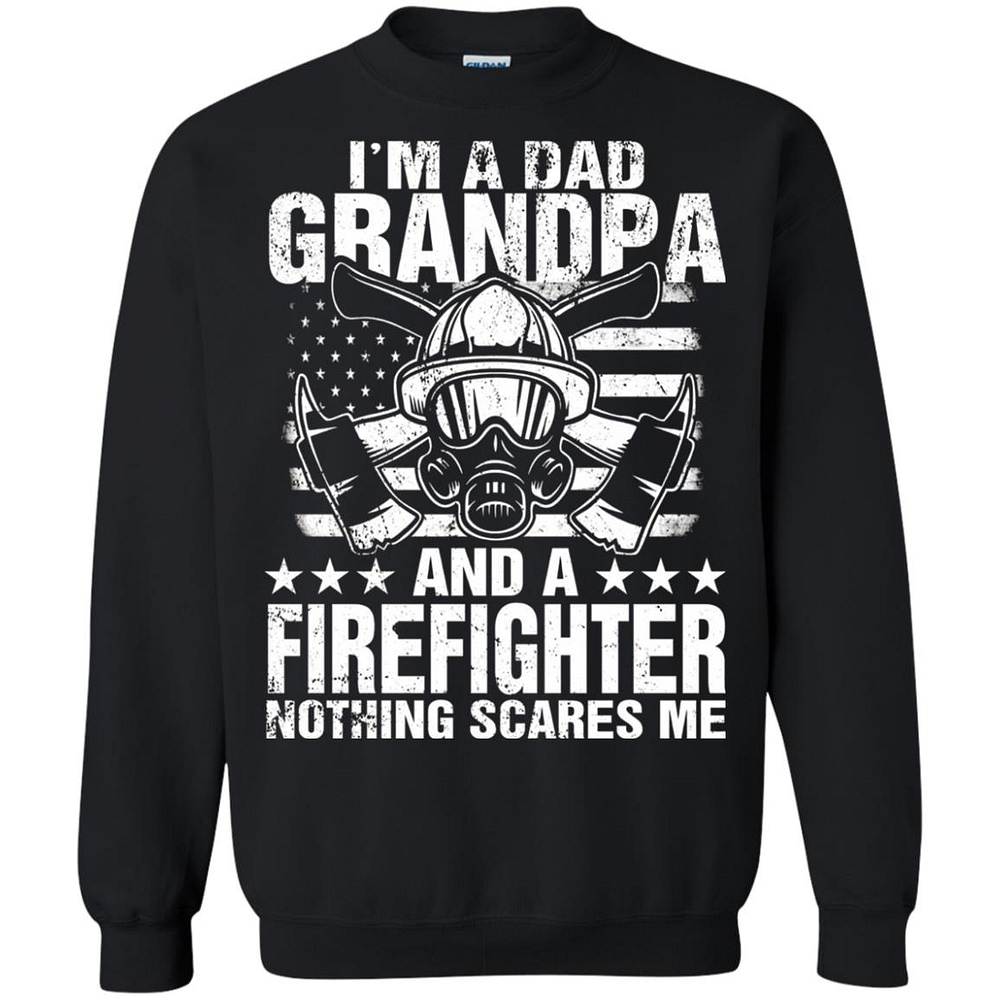 Inktee Store - Im A Dad Grandpa Firefighter Fathers Day Gift Sweatshirt Image