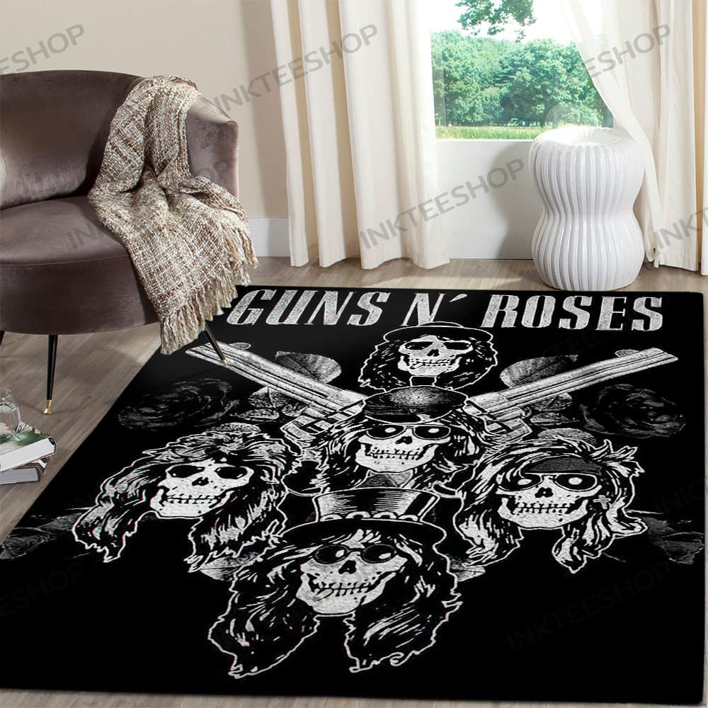 Inktee Store - Carpet Area Guns N Roses Rug Image