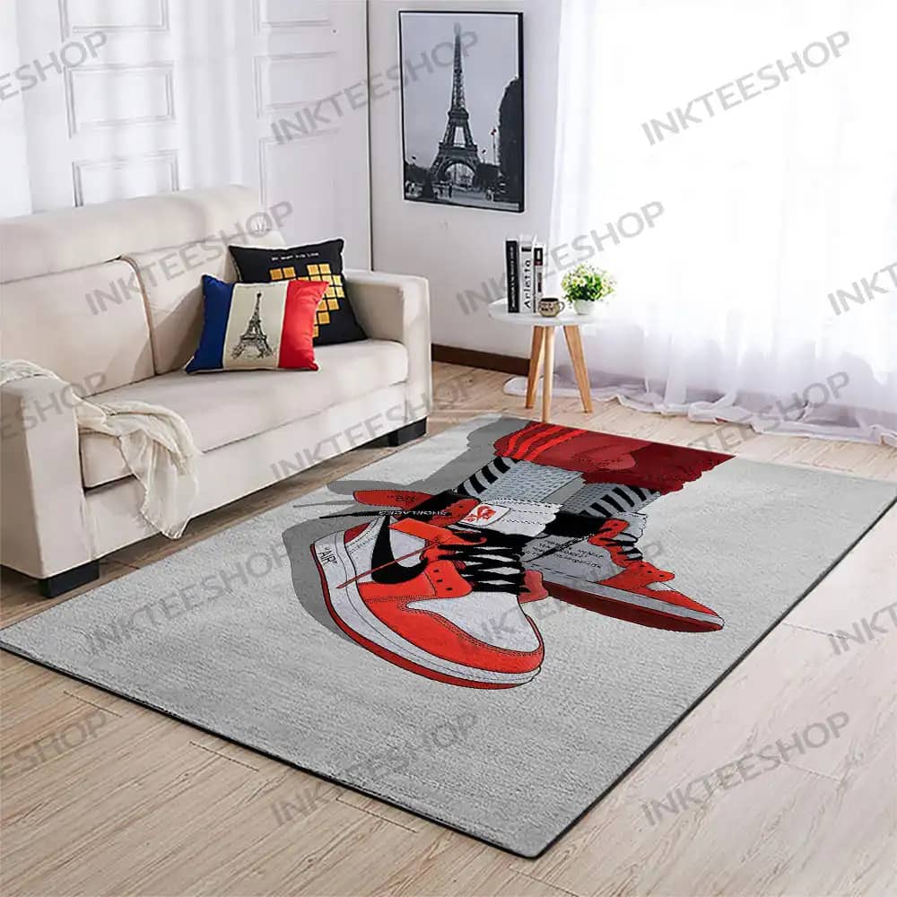 Living Room Retro Nike Air Jordan Rug