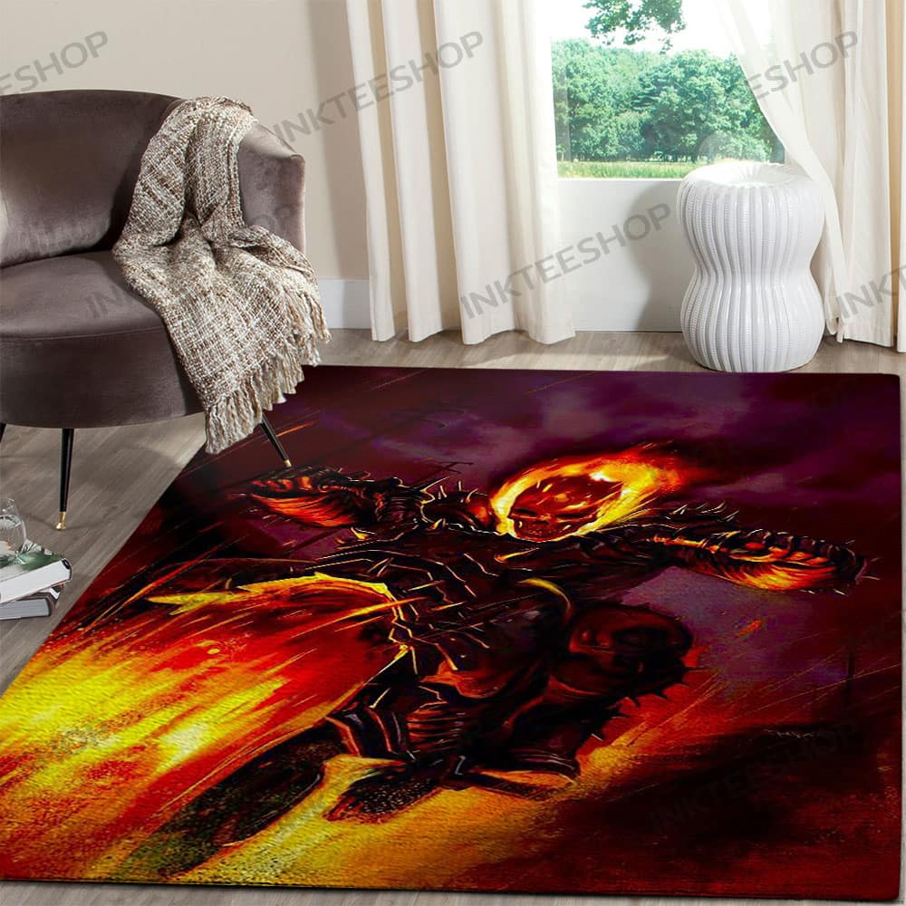 Inktee Store - Ghost Rider Floor Mats Door Mat Rug Image
