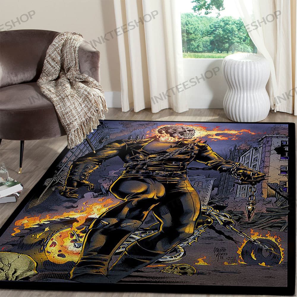 Inktee Store - Home Decor Carpet Ghost Rider Rug Image