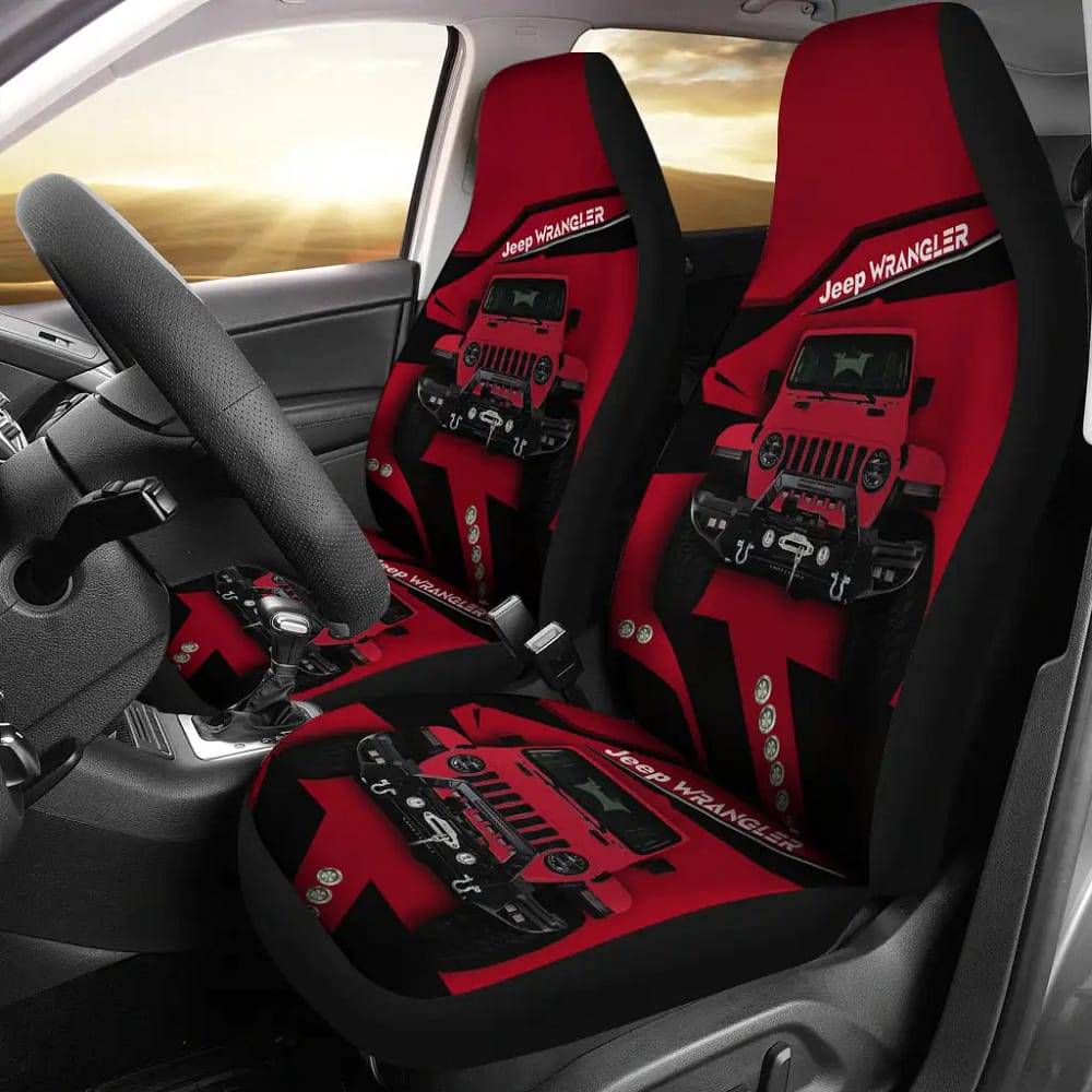 Jeep Dark Red Premium Custom Car Seat Covers