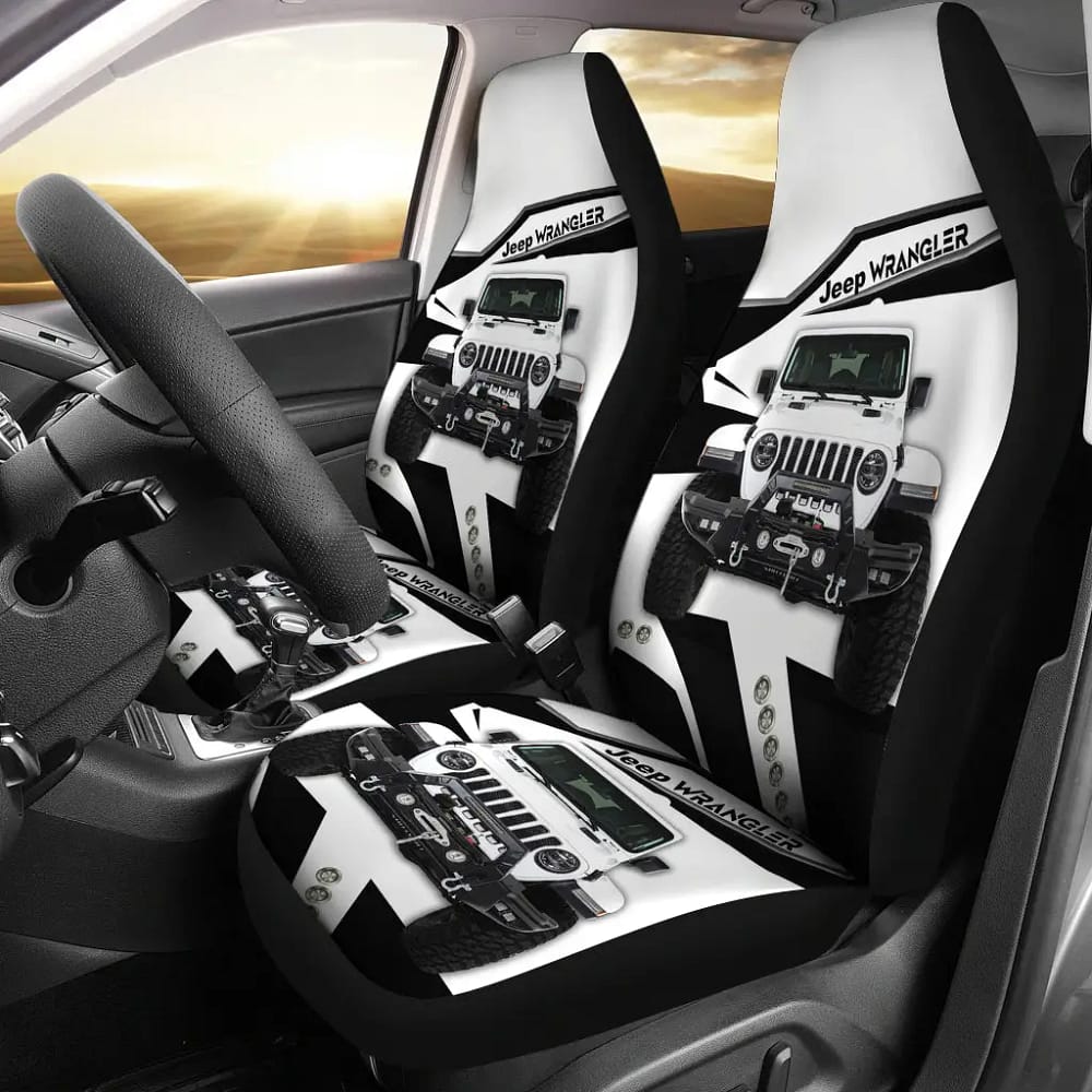 Jeep White Premium Custom Car Seat Covers