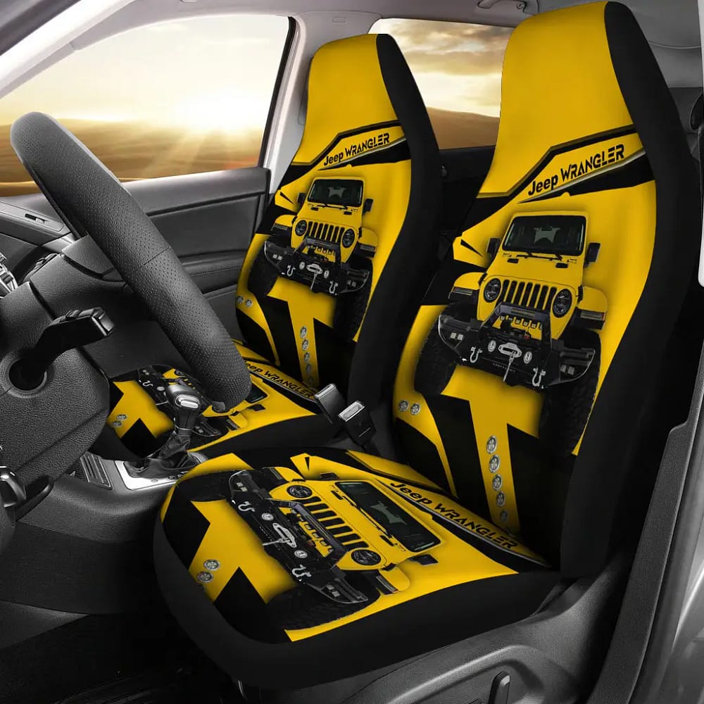 Jeep Yellow Premium Custom Car Seat Covers