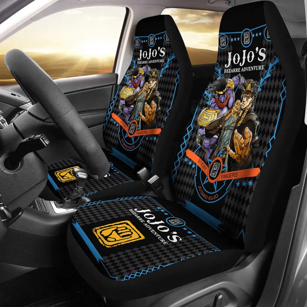 Jojo Bizarre Adventure Jotaro Premium Custom Car Seat Covers