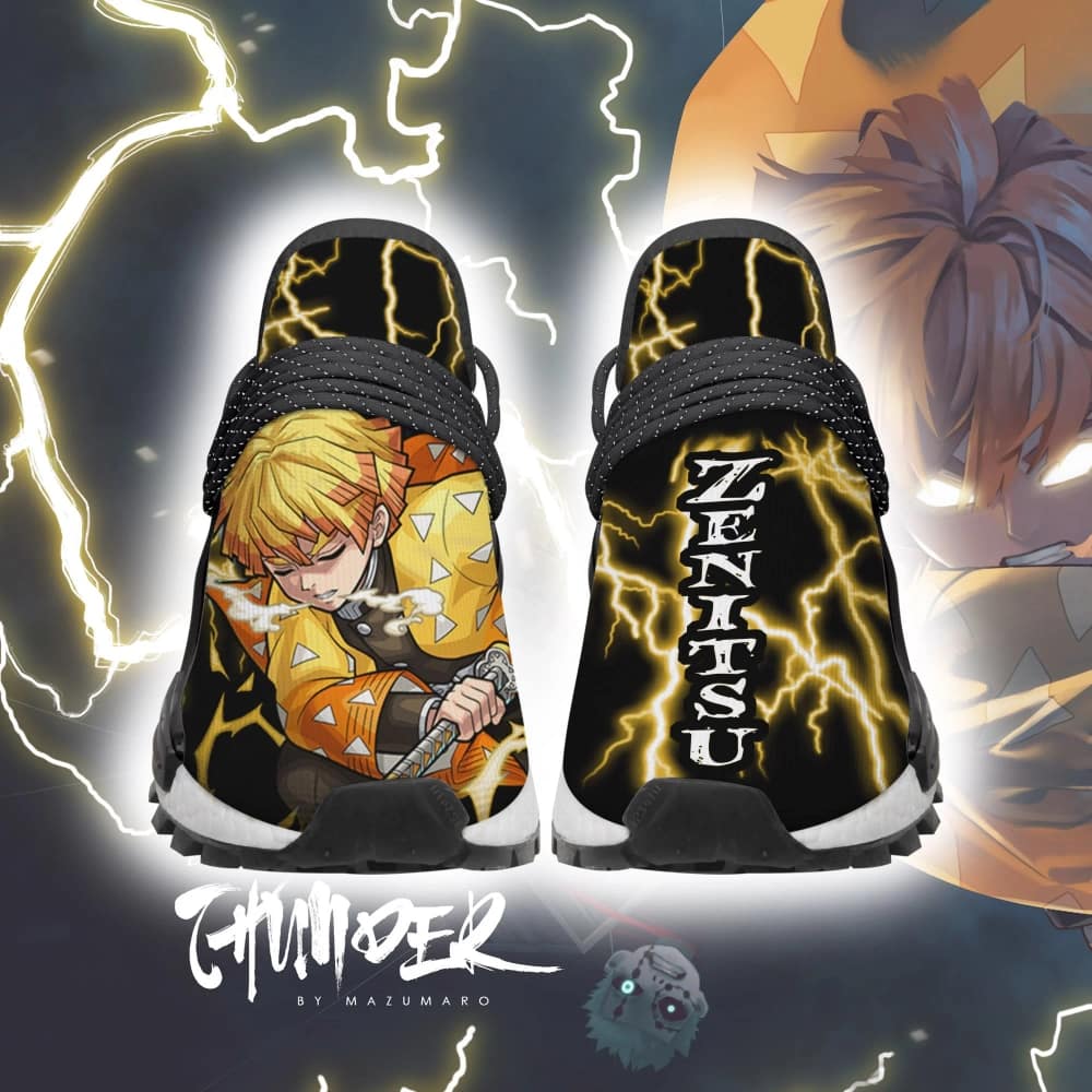 Demon Slayer Zenitsu Thunder Breathing Anime Custom NMD Human Shoes