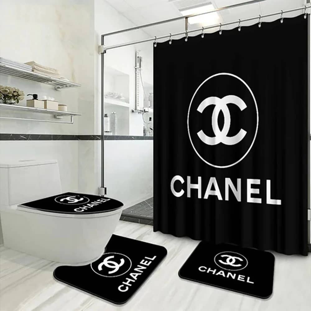 Chanel Black Logo New Bathroom Sets
