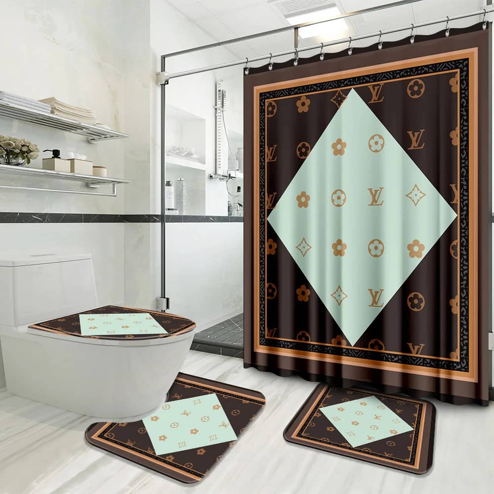 Louis Vuitton Brown Luxury Brand Premium Bathroom Sets