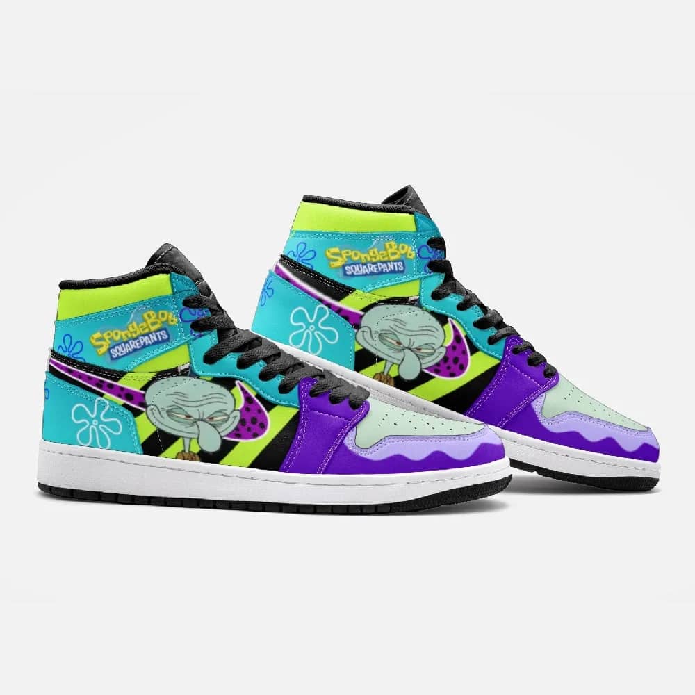 Inktee Store - Mr Squidward Q Tentacles Spongebob Custom Air Jordans Shoes Image