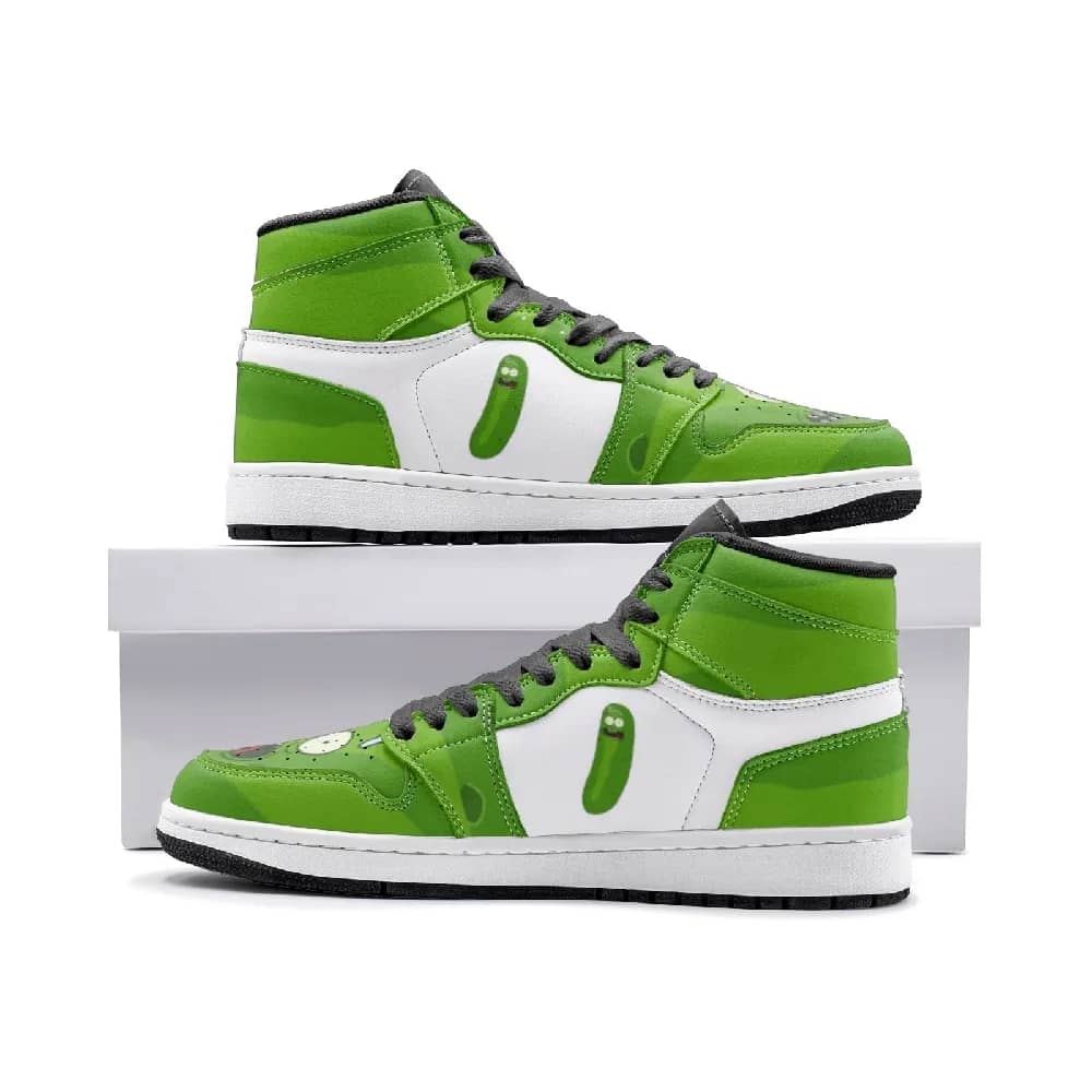 Inktee Store - Pickle Rick Face And Morty Custom Air Jordans Shoes Image