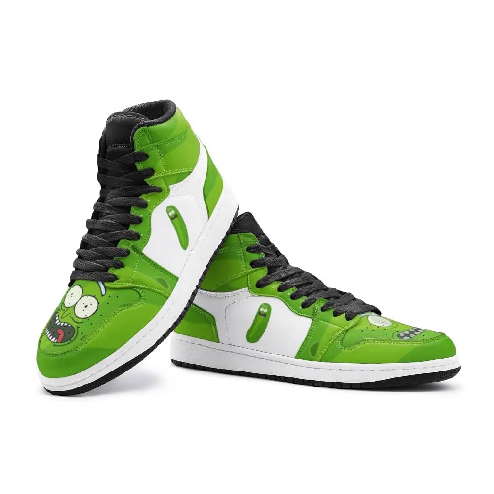 Inktee Store - Pickle Rick Face And Morty Custom Air Jordans Shoes Image