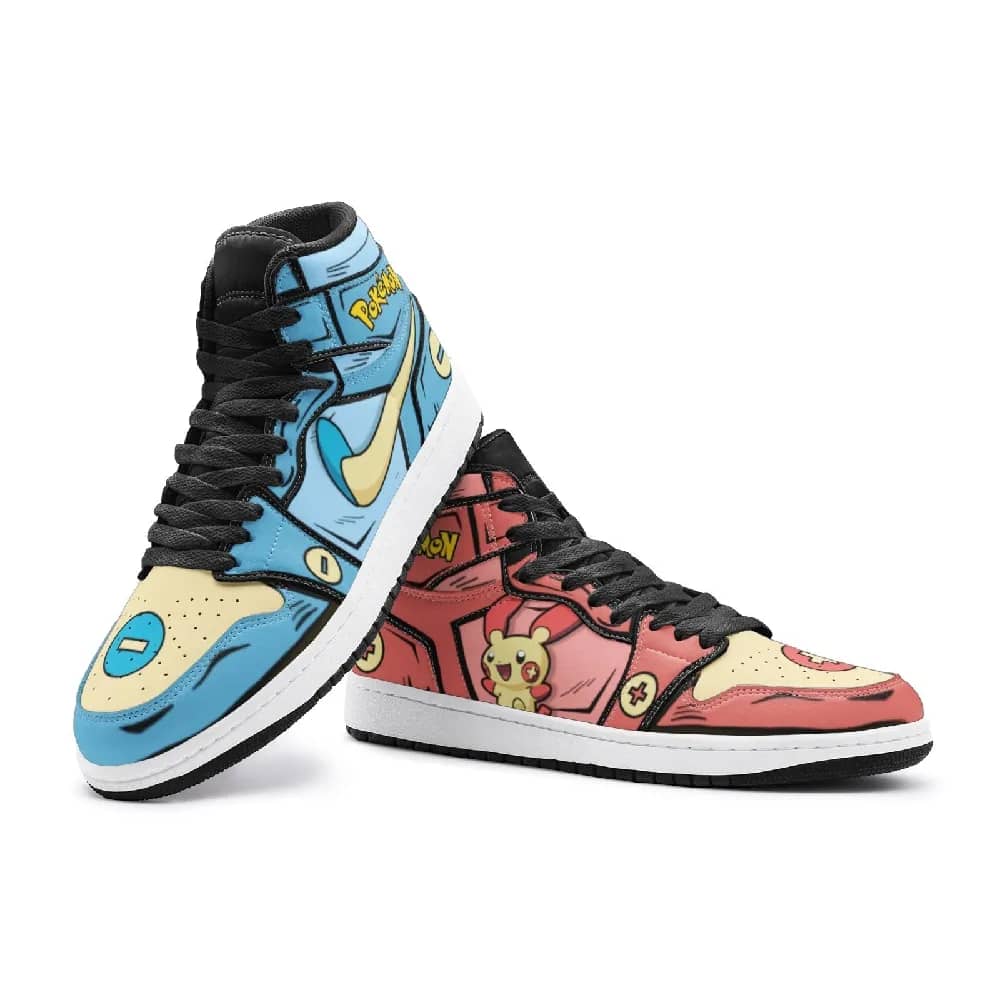 Inktee Store - Plusle And Minun Pokemon Custom Air Jordans Shoes Image