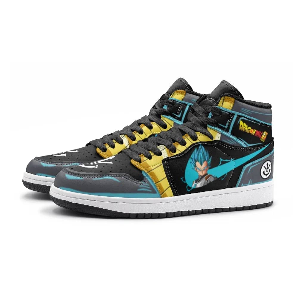 Inktee Store - Vegeta Super Saiyan Blue Dragon Ball Custom Air Jordans Shoes Image