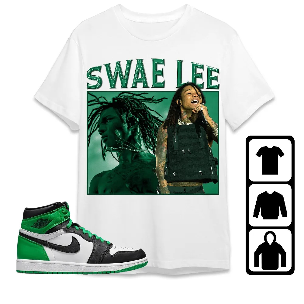 Inktee Store - Jordan 1 Celtic Lucky Green Unisex T-Shirt - Swae Lee - Sneaker Match Tees Image