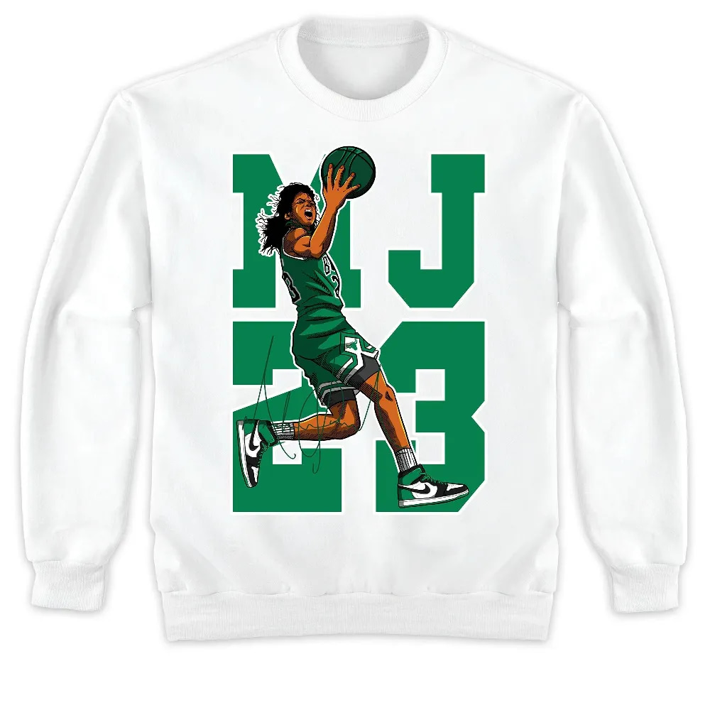 Inktee Store - Jordan 1 Celtic Lucky Green Unisex T-Shirt - Best Goat Mj - Sneaker Match Tees Image