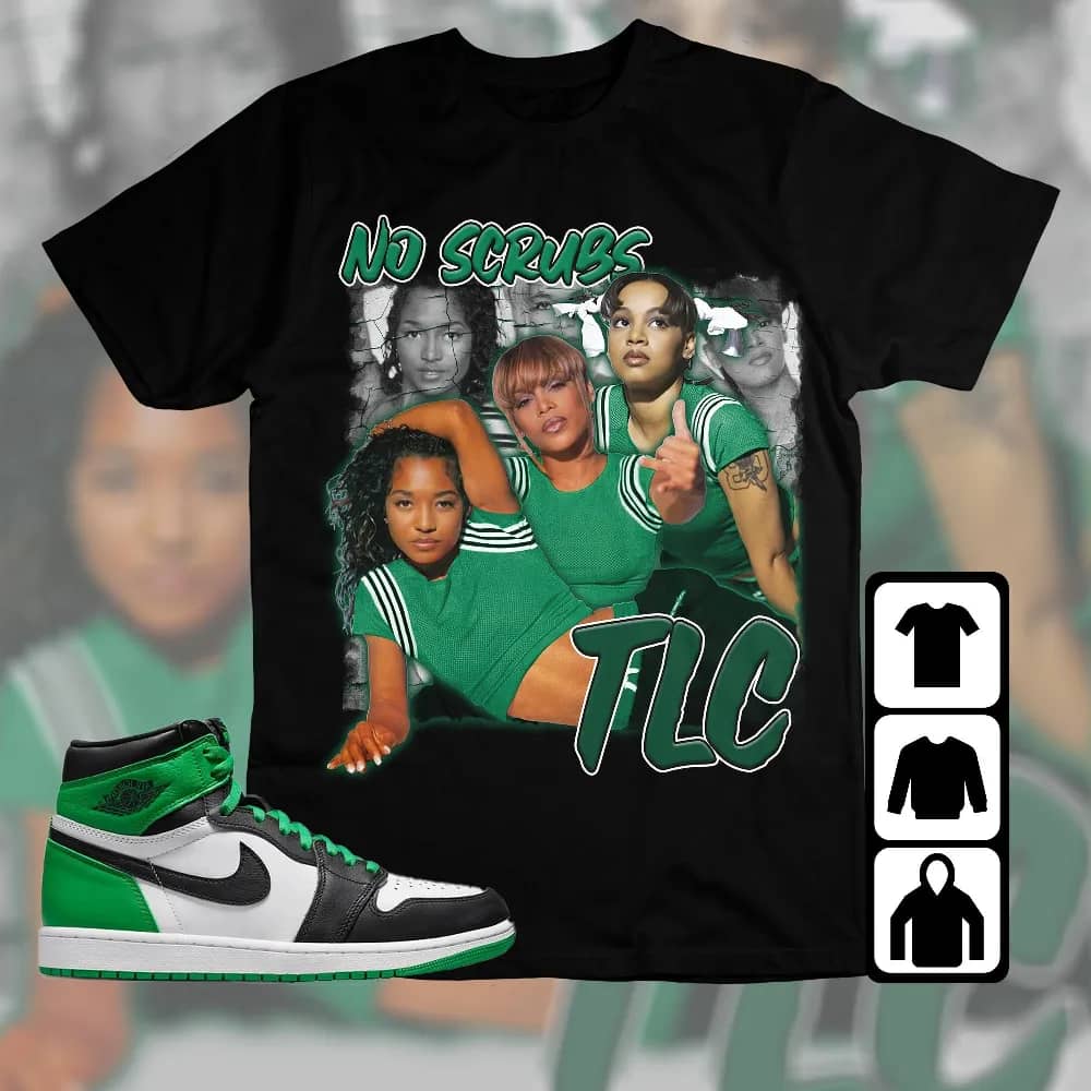 Inktee Store - Jordan 1 Celtic Lucky Green Unisex T-Shirt - Tlc - Sneaker Match Tees Image