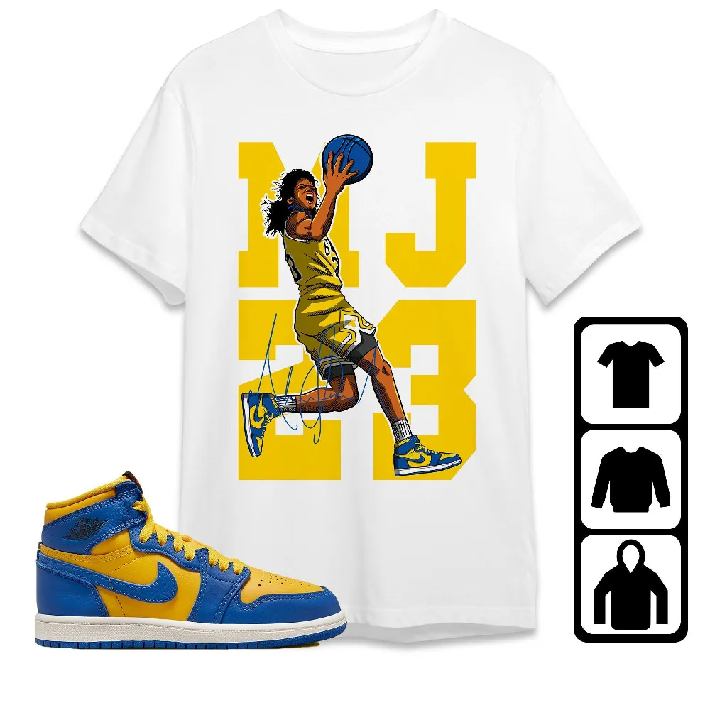 Inktee Store - Jordan 1 High Og Laney Unisex T-Shirt - Best Goat Mj - Sneaker Match Tees Image