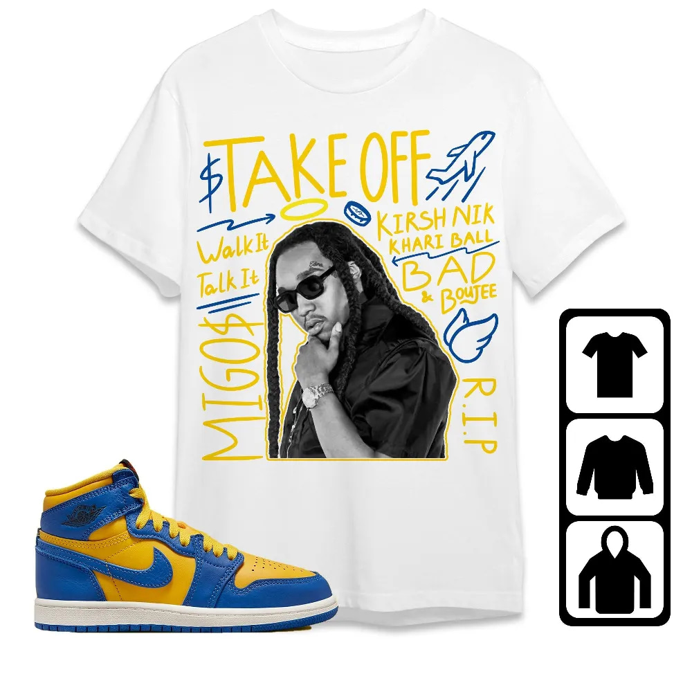 Inktee Store - Jordan 1 High Og Laney Unisex T-Shirt - New Take Off - Sneaker Match Tees Image