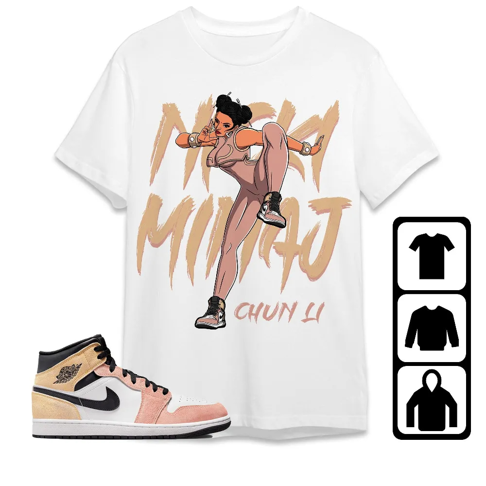 Inktee Store - Jordan 1 Mid Magic Ember Unisex T-Shirt - Nicki Fighter - Sneaker Match Tees Image