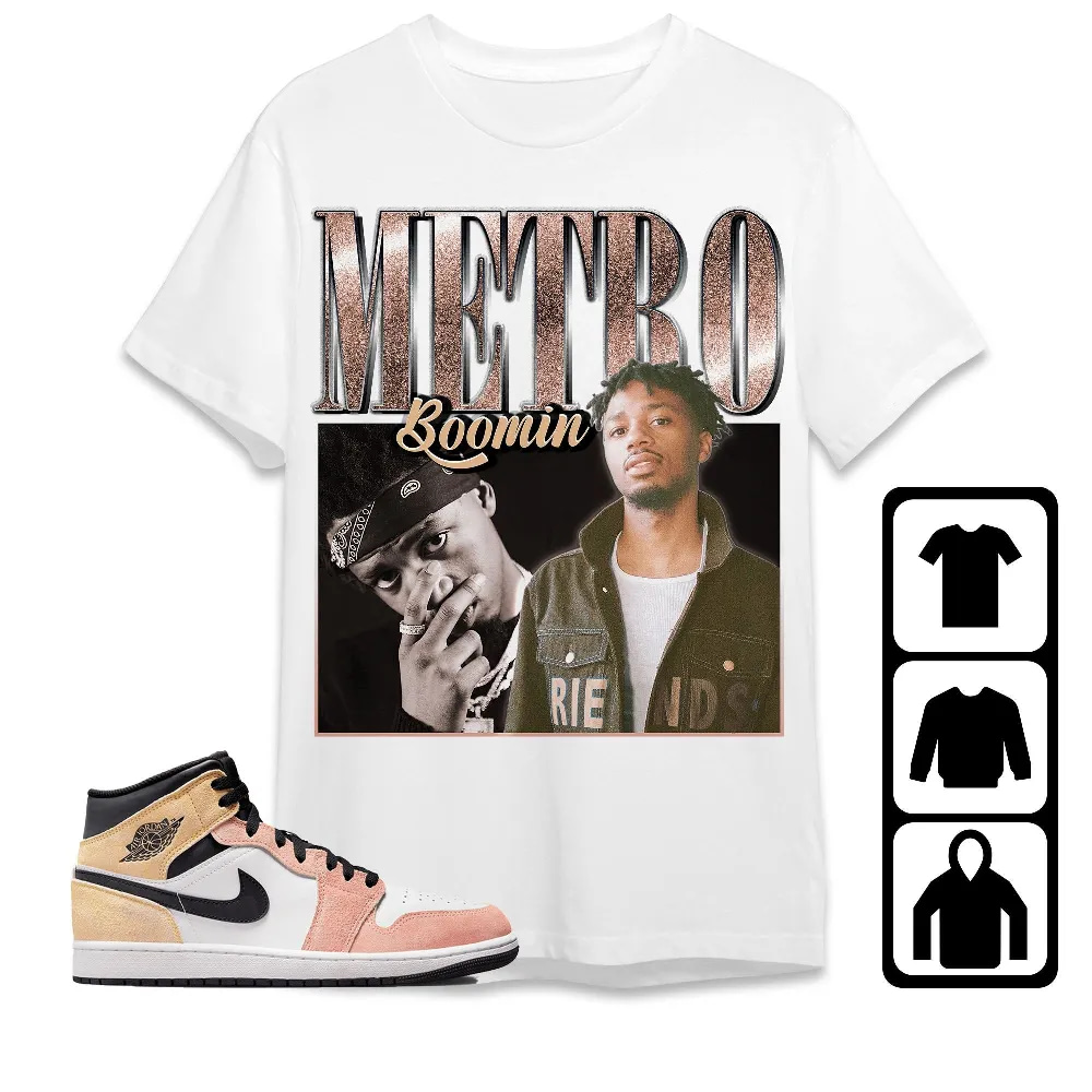 Inktee Store - Jordan 1 Mid Magic Ember Unisex T-Shirt - Metro Boomin - Sneaker Match Tees Image