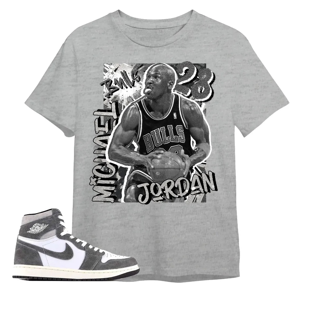 Inktee Store - Jordan 1 Washed Heritage Unisex Color T-Shirt - Mj Graphic - Sneaker Match Tees Image
