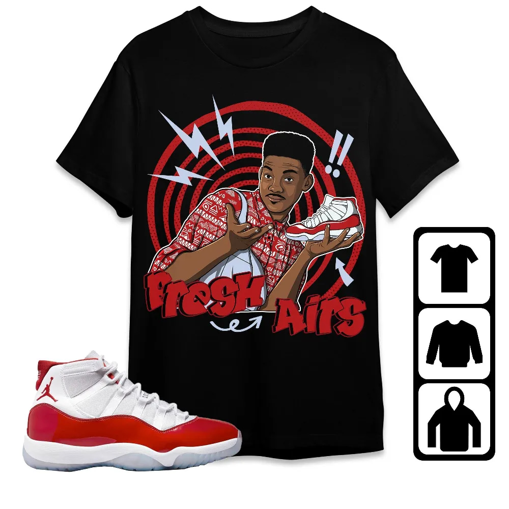Inktee Store - Jordan 11 Cherry Unisex T-Shirt - Fresh Prince Sneaker - Sneaker Match Tees Image