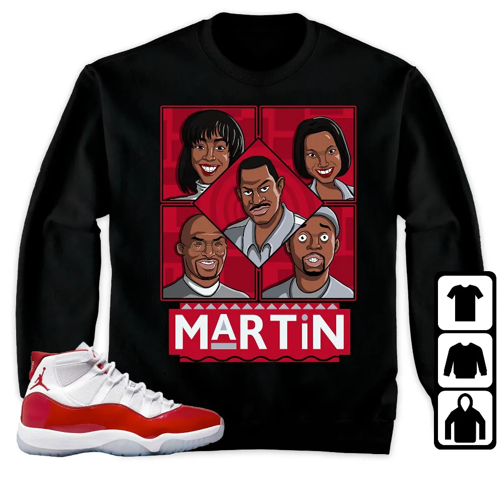 Inktee Store - Jordan 11 Cherry Unisex T-Shirt - Martin 90S Tv Style - Sneaker Match Tees Image