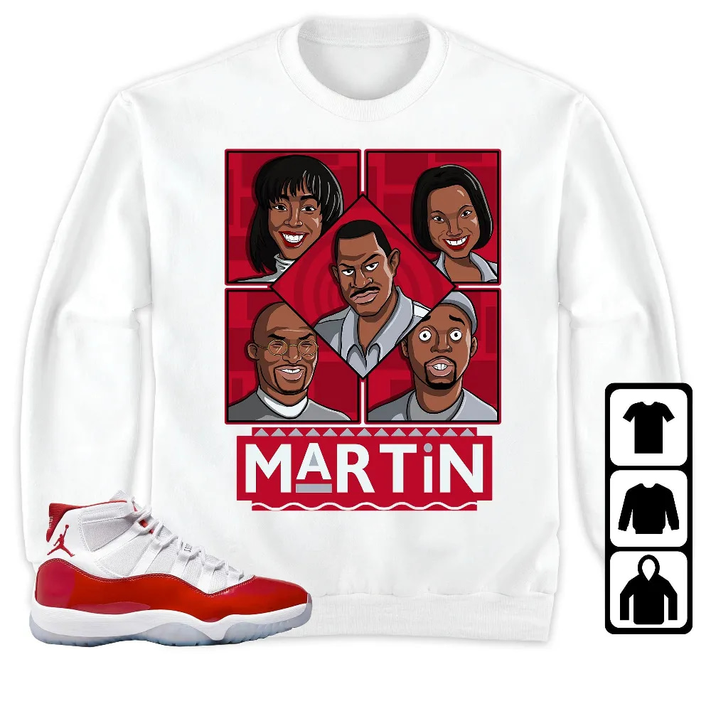 Inktee Store - Jordan 11 Cherry Unisex T-Shirt - Martin 90S Tv Style - Sneaker Match Tees Image