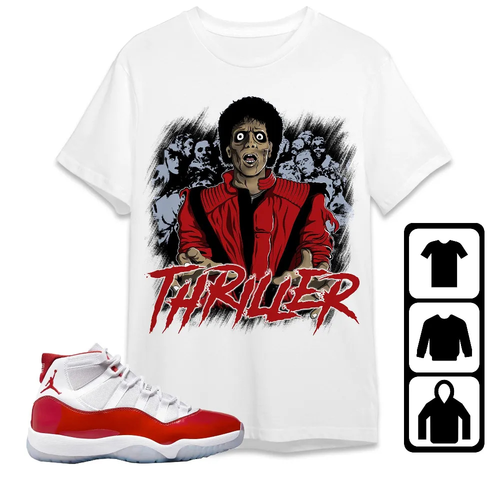 Inktee Store - Jordan 11 Cherry Unisex T-Shirt - Thriller - Sneaker Match Tees Image