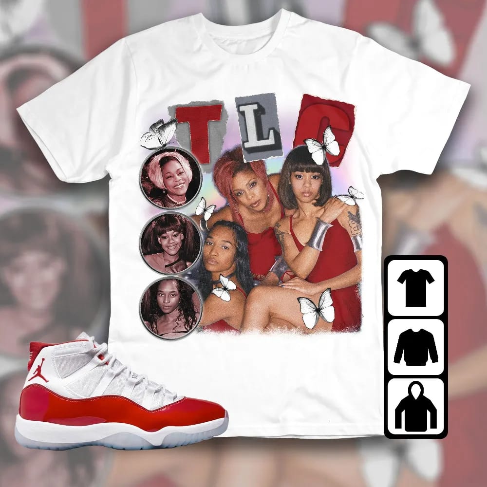 Inktee Store - Jordan 11 Cherry Unisex T-Shirt - Tlc 90S - Sneaker Match Tees Image