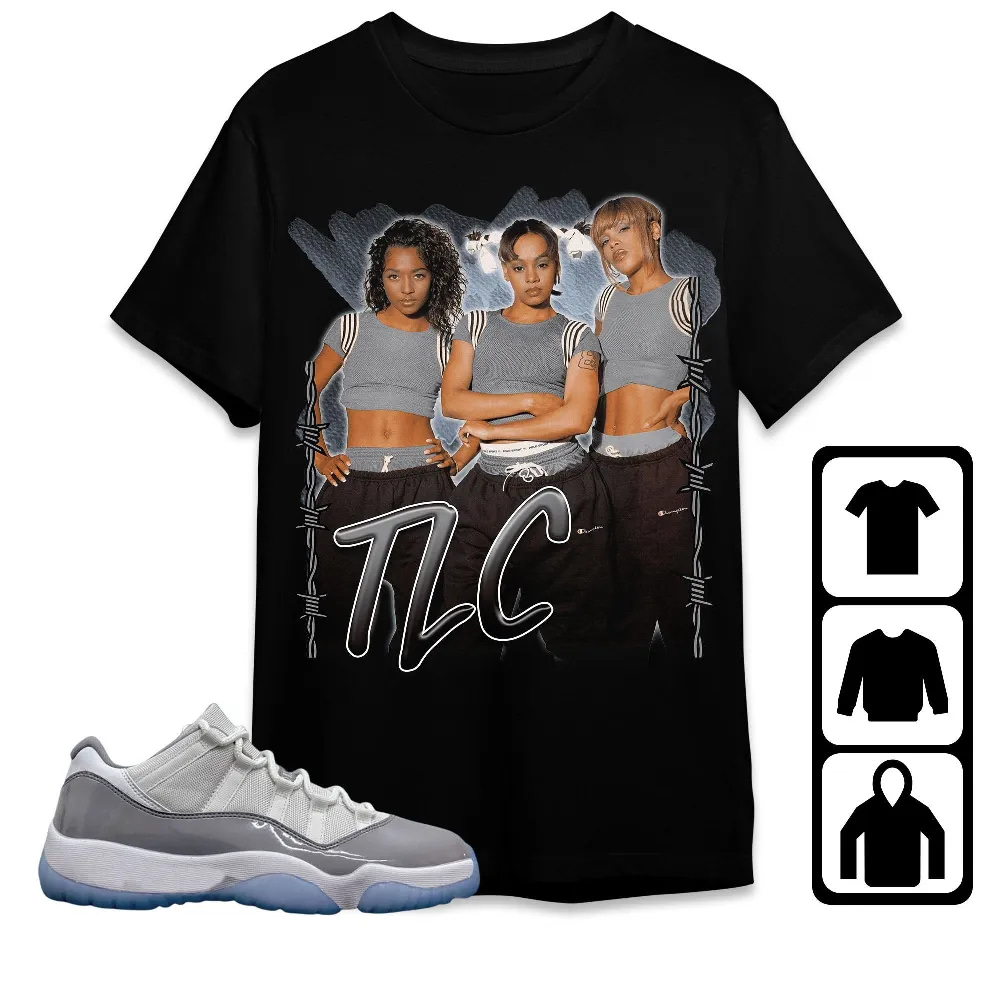 Inktee Store - Jordan 11 Low Cement Grey Unisex T-Shirt - Tlc Band - Sneaker Match Tees Image