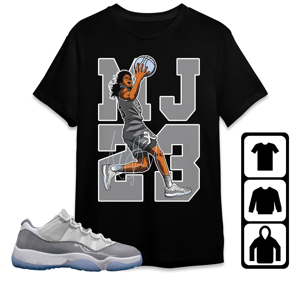 Inktee Store - Jordan 11 Low Cement Grey Unisex T-Shirt - Best Goat Mj - Sneaker Match Tees Image