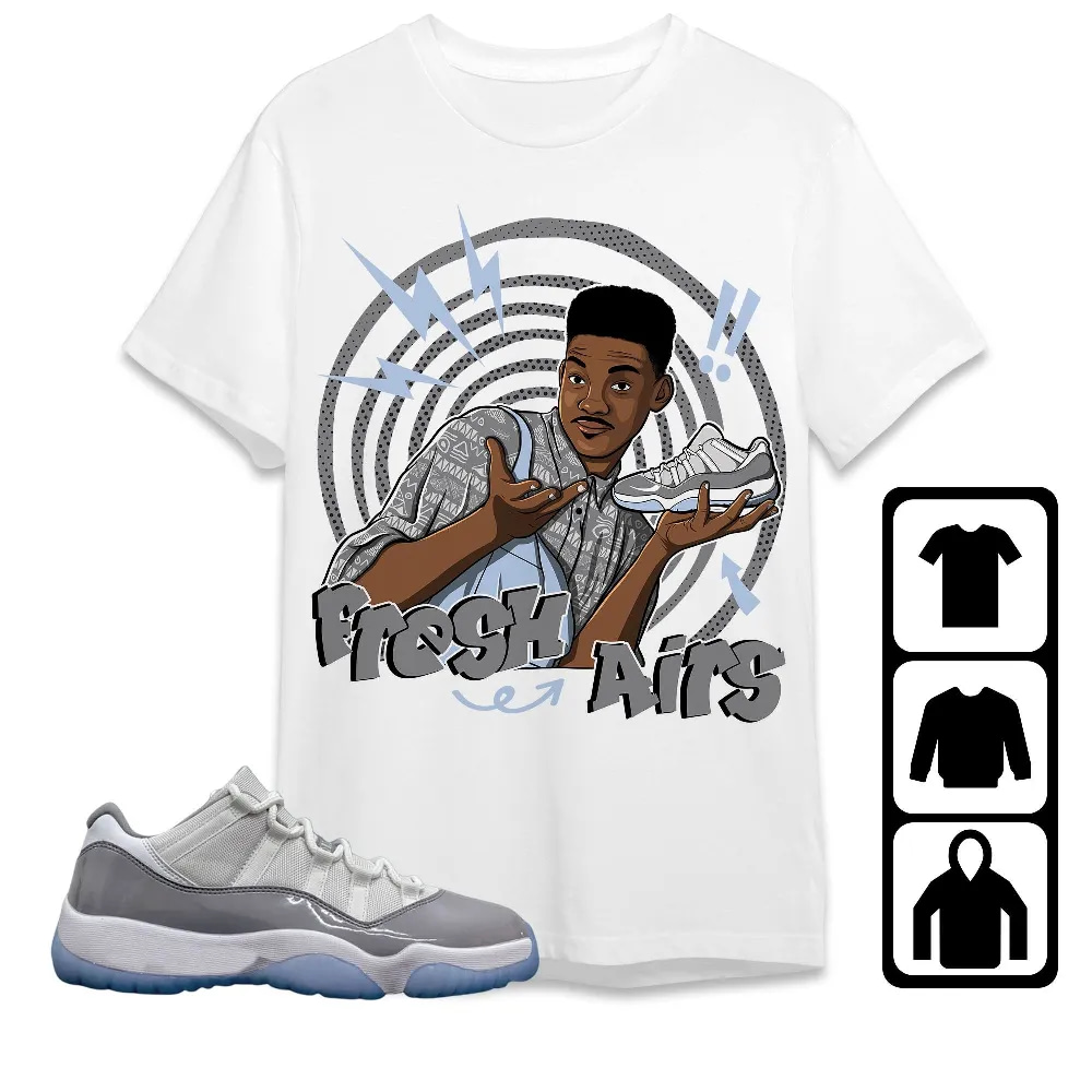 Inktee Store - Jordan 11 Low Cement Grey Unisex T-Shirt - Fresh Prince Sneaker - Sneaker Match Tees Image