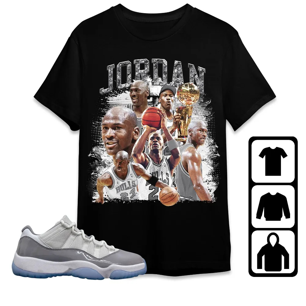 Inktee Store - Jordan 11 Low Cement Grey Unisex T-Shirt - Sneaker Match Tees Image